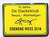 Dackelclub Neuss-Strassenschild, Siebdruck,100